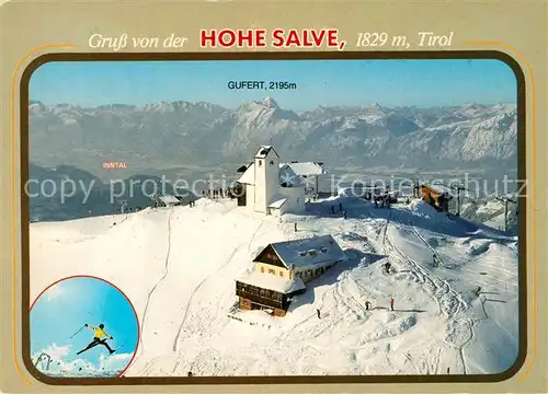 AK / Ansichtskarte Hopfgarten_Brixental Fliegeraufnahme Hohe Salve Gipfelrestaurant Hopfgarten Brixental