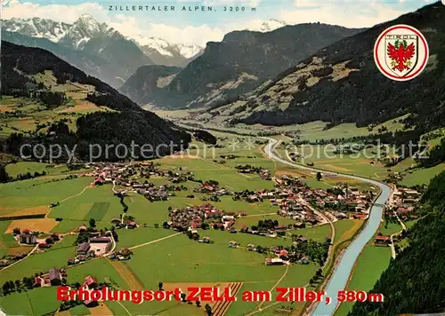 AK / Ansichtskarte Zell_Ziller_Tirol Fliegeraufnahme  Zell_Ziller_Tirol