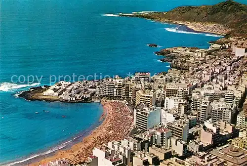 AK / Ansichtskarte Gran_Canaria Fliegeraufnahme Playa de Las Canteras Gran Canaria