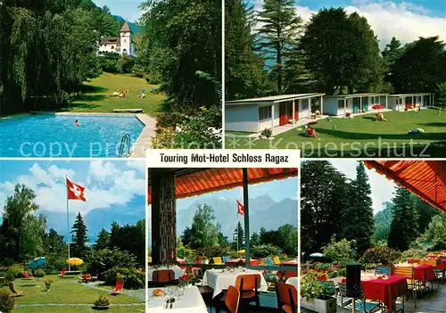 AK / Ansichtskarte Bad_Ragaz Touring Mot Hotel Schloss Ragaz Pool Bad_Ragaz