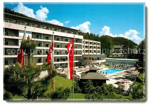 AK / Ansichtskarte Crans Montana Club Hotel Valaisia mit Pool Crans Montana
