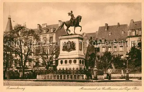 AK / Ansichtskarte Luxembourg_Luxemburg Monument de Guillaume de Pais Bas Luxembourg Luxemburg