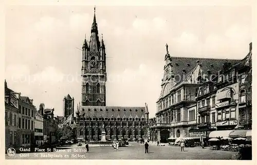 AK / Ansichtskarte Gand_Belgien Place Saint Bavon et le Beffroi Gand Belgien