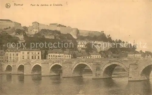 AK / Ansichtskarte Namur_Wallonie Pont de Jambes et Citadelle Namur Wallonie