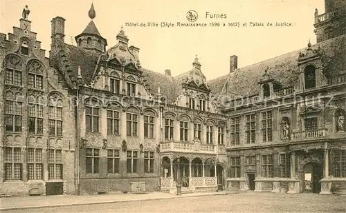 AK / Ansichtskarte Furnes_Flandre Hotel de Ville Renaissance Palais de Justice Furnes_Flandre