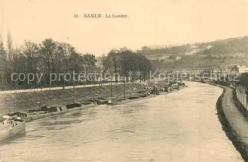 AK / Ansichtskarte Namur_Wallonie Bords de la Sambre Bateaux Namur Wallonie
