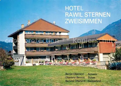 AK / Ansichtskarte Zweisimmen Hotel Rawil Sternen Familie Mathier Zweisimmen