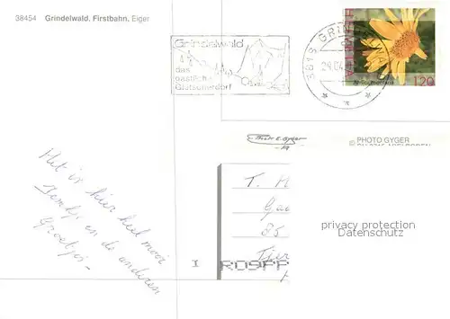 AK / Ansichtskarte Grindelwald Firstbahn Eiger  Grindelwald
