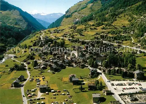 AK / Ansichtskarte Evolene Fliegeraufnahme Berner Alpen Evolene