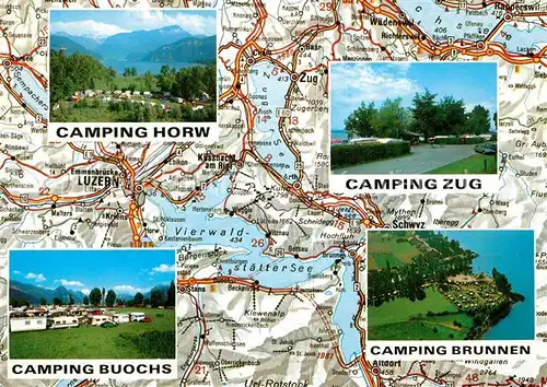 AK / Ansichtskarte Vierwaldstaettersee_SZ TCS Campingplaetze in der Zentralschweiz Vierwaldstaettersee_SZ
