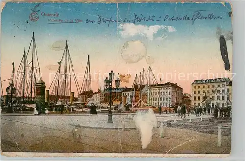 AK / Ansichtskarte Ostende_Oostende Port Entree de la ville 