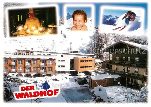 AK / Ansichtskarte Zell_See Hotel Restaurant Der Waldhof Wintersportplatz Alpen Skifahrer Zell_See