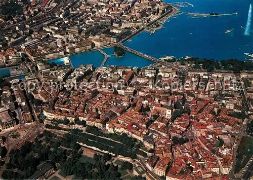 AK / Ansichtskarte Geneve_GE Fliegeraufnahme Geneve_GE