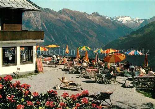 AK / Ansichtskarte Mayrhofen_Zillertal Gschoesswandhuette am Penken Aussichtsterrasse Hohe Tauern Mayrhofen_Zillertal
