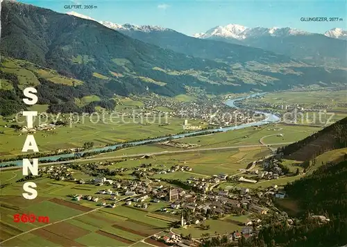 AK / Ansichtskarte Stans_Tirol Alpenpanorama Fliegeraufnahme Stans Tirol