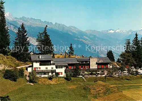 AK / Ansichtskarte Montana Vermala Restaurant du Cervin et les Alpes Montana Vermala