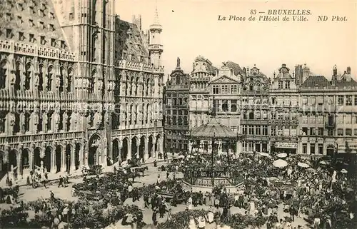 AK / Ansichtskarte Bruxelles_Bruessel Place de l Hotel de Ville Bruxelles_Bruessel