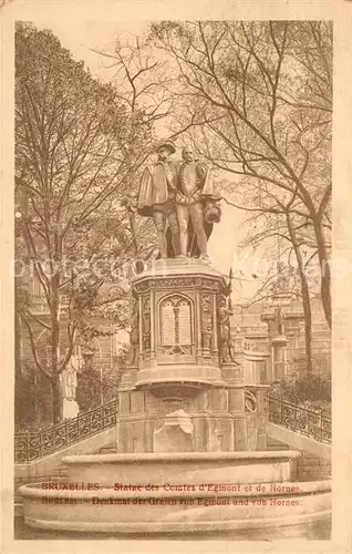 AK / Ansichtskarte Bruxelles_Bruessel Statue des Comtes d Egmont et de Hornes Bruxelles_Bruessel