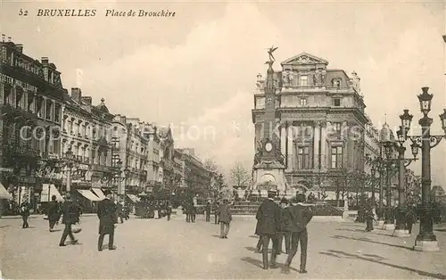 AK / Ansichtskarte Bruxelles_Bruessel Place de Brouckere Monument Anspach Bruxelles_Bruessel