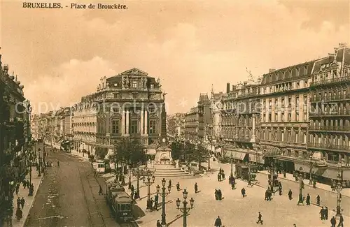 AK / Ansichtskarte Bruxelles_Bruessel Place de Brouckere Monument Anspach Bruxelles_Bruessel