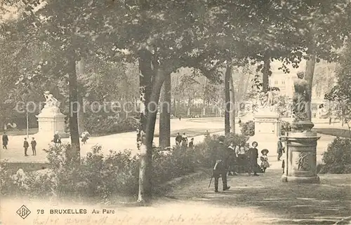 AK / Ansichtskarte Bruxelles_Bruessel Au Parc Bruxelles_Bruessel