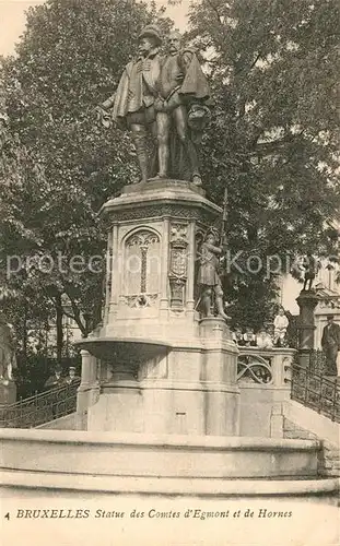 AK / Ansichtskarte Bruxelles_Bruessel Statue des Comtes d Egmont et de Hornes Bruxelles_Bruessel