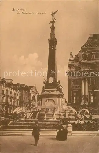 AK / Ansichtskarte Bruxelles_Bruessel Monument Anspach Bruxelles_Bruessel