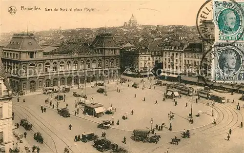 AK / Ansichtskarte Bruxelles_Bruessel Gare du Nord Place Rogier Bruxelles_Bruessel