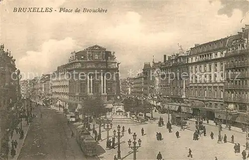 AK / Ansichtskarte Bruxelles_Bruessel Place de Brouckere Monument Anspach Bruxelles_Bruessel