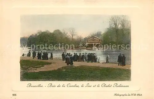 AK / Ansichtskarte Bruxelles_Bruessel Bois de la Cambre Lac Chalet Robinson Bruxelles_Bruessel