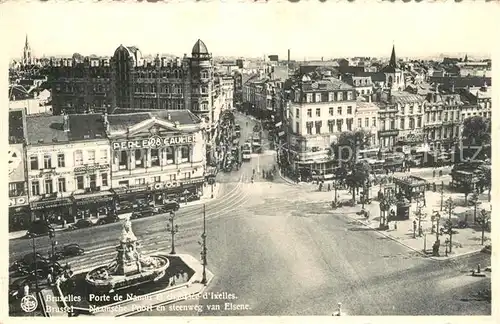 AK / Ansichtskarte Bruxelles_Bruessel Porte de Namur Chausee d Ixelles Bruxelles_Bruessel