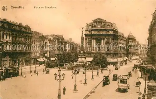 AK / Ansichtskarte Bruxelles_Bruessel Place de Brouckere Monument Anspach Serie Bruxelles No. 109 Bruxelles_Bruessel