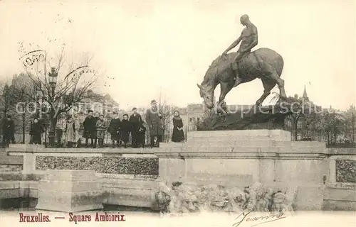 AK / Ansichtskarte Bruxelles_Bruessel Square Ambiorix Monument Statue Bruxelles_Bruessel