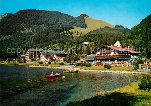 AK / Ansichtskarte Spitzingsee Erholungs am Bergsee Gasthof St Bernhard Spitzingsee