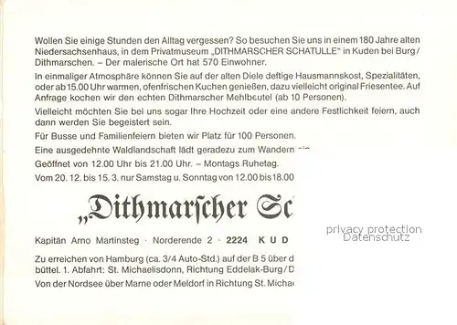 AK / Ansichtskarte Kuden Dithmarscher Schatulle Privatmuseum Kuden