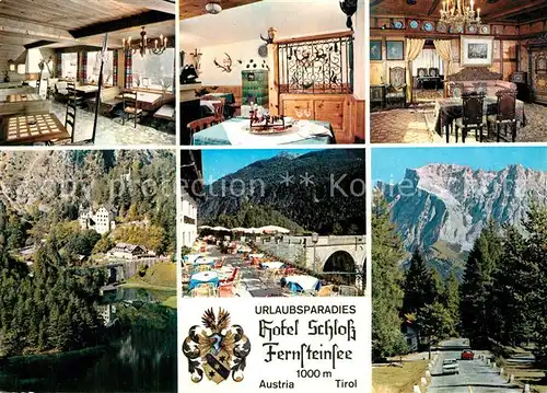 AK / Ansichtskarte Nassereith Hotel Schloss Fernsteinsee Restaurant Terrasse Alpenblick Nassereith