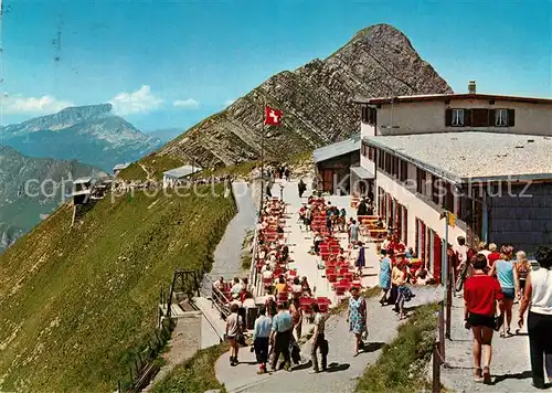 AK / Ansichtskarte Brienz_BE Hotel Brienz Rothorn Kulm mit Hohgant im Hintergrund Brienz_BE