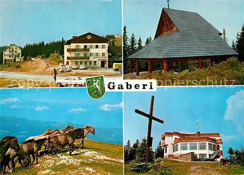 AK / Ansichtskarte Gaberl_Salla Gasthof Kreuz Pferde Gaberl_Salla