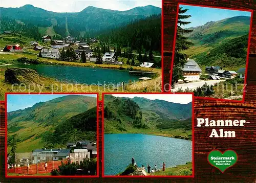 AK / Ansichtskarte Donnersbach Pension Schi Hans Planneralm Bergsee Tennisplatz Landschaftspanorama Alpen Donnersbach