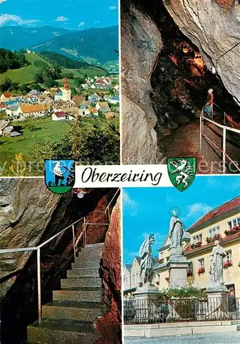 AK / Ansichtskarte Oberzeiring Historisches Silbergruben Schaubergwerk Panorama Denkmal Oberzeiring