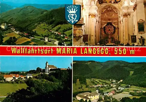 AK / Ansichtskarte Maria_Langegg Kloster Panorama Wallfahrtsort Fliegeraufnahme Maria_Langegg