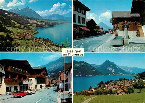 AK / Ansichtskarte Leissigen Ortsmotive Panorama Thunersee Alpen Leissigen