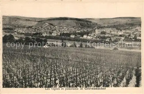 AK / Ansichtskarte Grevenmacher_Luxembourg Les Vignes et Panorama Grevenmacher Luxembourg