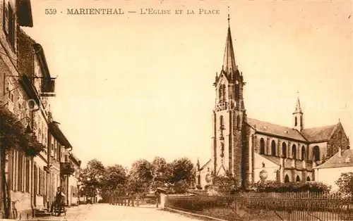AK / Ansichtskarte Mariental_Helmstedt Eglise et la Place Mariental_Helmstedt