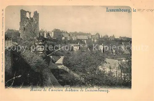 AK / Ansichtskarte Luxembourg_Luxemburg Ruine de l`ancien chateau de Luxembourg Luxembourg Luxemburg