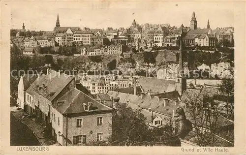 AK / Ansichtskarte Luxembourg_Luxemburg Grund et Ville Haute Luxembourg Luxemburg