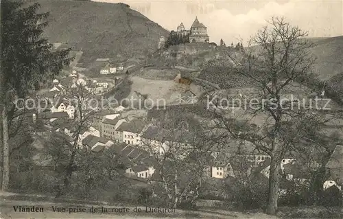 AK / Ansichtskarte Vianden Vue prise de la route de Diekirch Vianden