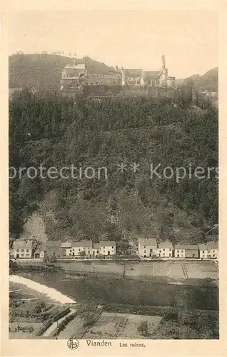 AK / Ansichtskarte Vianden Fliegeraufnahme Les Ruines Vianden