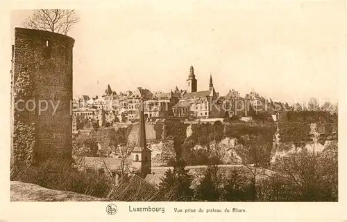 AK / Ansichtskarte Luxembourg_Luxemburg Vue prise du plateau du Rham Luxembourg Luxemburg