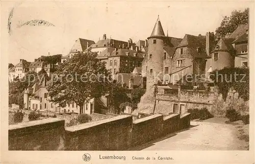 AK / Ansichtskarte Luxembourg_Luxemburg chemin de la Corniche Luxembourg Luxemburg